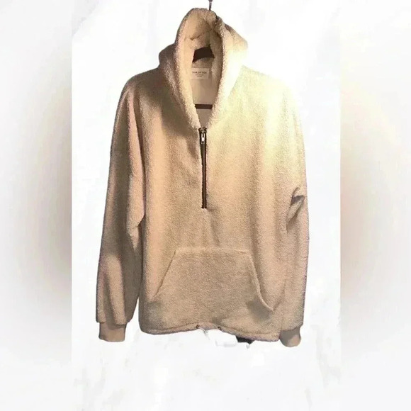 Fear of God "copy" cream long sleeve boucled fabric hoodie M - Picture 1 of 3